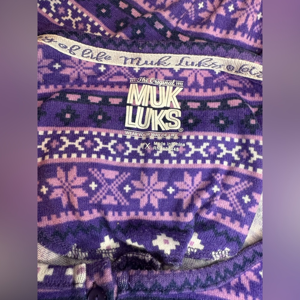 Muk Luks Hacci knit novelty pajamas. 3 piece set size 1X